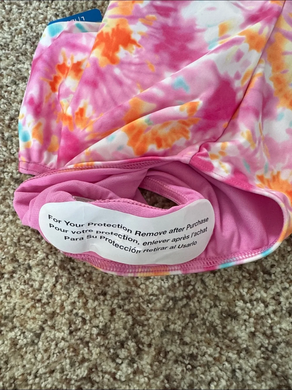 Speedo Pink Tie-Dye One-Piece Swimsuit girls size L 12-14